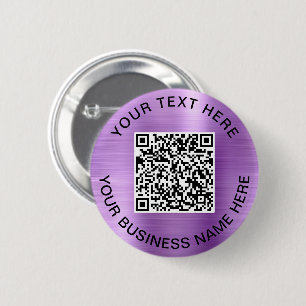 Badge Rond 5 Cm QR Code promotionnel violet