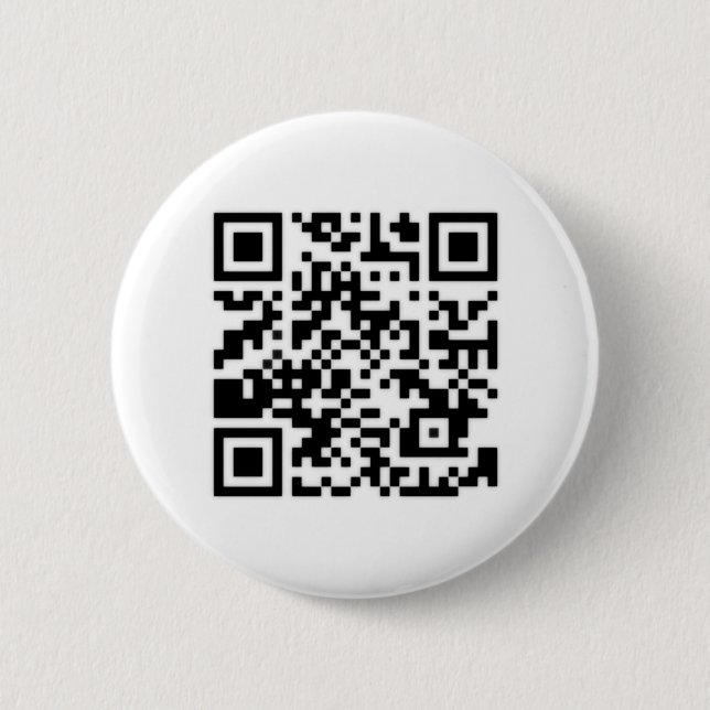 Badge Rond 5 Cm Qr Code RickRoll Gif (Devant)