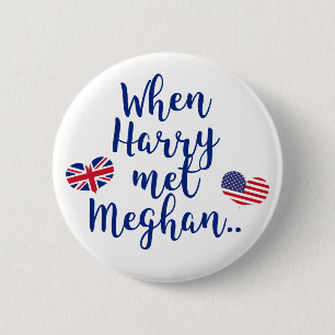 Badge Rond 5 Cm Quand Harry rencontra Meghan  Fun Mariage royal
