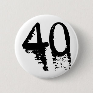 Badge Rond 5 Cm quarantième Anniversaire