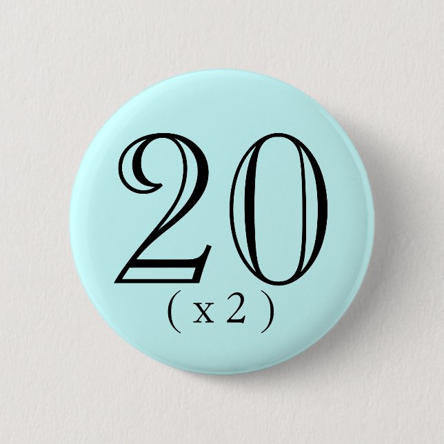 Badge Rond 5 Cm quarantième Bouton de amplification d'anniversaire (Devant)