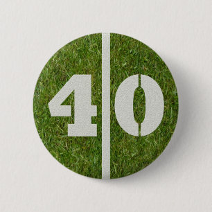 Badge Rond 5 Cm quarantième Bouton de yard du football