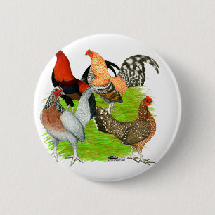 Badge Rond 5 Cm Quartet à l'anglais