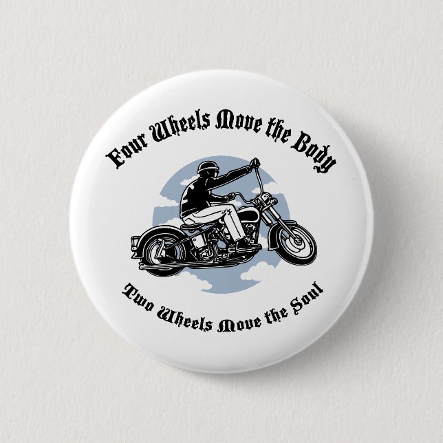 Badge Rond 5 Cm Quatre roues III (Devant)
