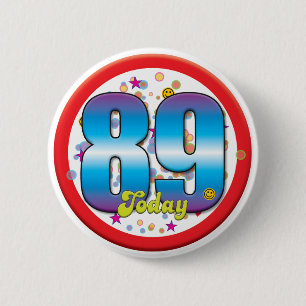 Badge Rond 5 Cm quatre-vingt-dix-neuvième Anniversaire aujourd'hu