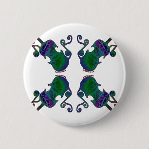 BADGE ROND 5 CM QUATRE VIOLONS DE FANTAISIE