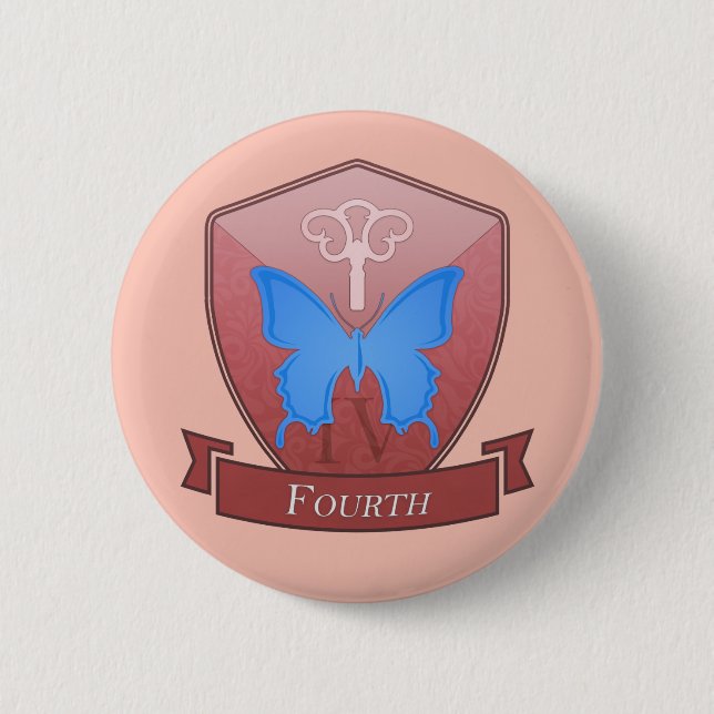 Badge Rond 5 Cm Quatrième - Épinette de l'école Mt. Calibeen (Devant)