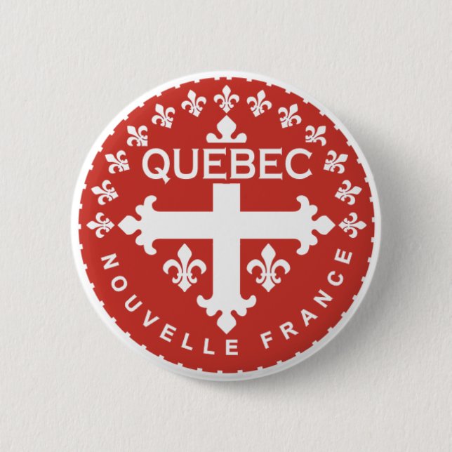 Badge Rond 5 Cm Québec (Devant)