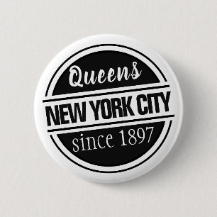 Badge Rond 5 Cm Queens NYC 1897