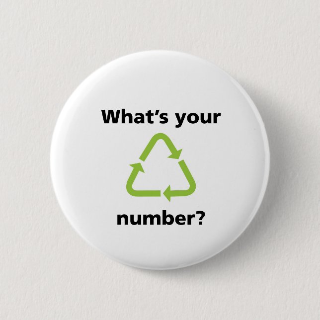 Badge Rond 5 Cm Quel est votre nombre ? (Devant)