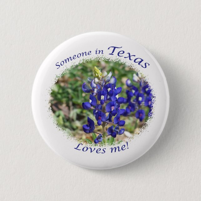 Badge Rond 5 Cm Quelqu'un au Texas m'aime (Devant)
