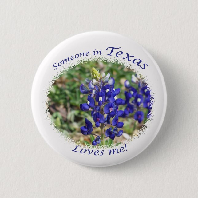Badge Rond 5 Cm Quelqu'un au Texas m'aime le cadeau (Devant)
