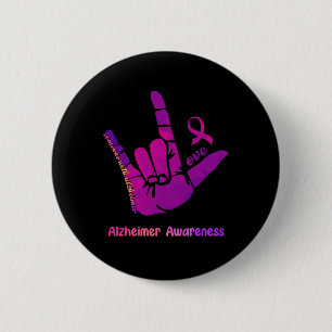 Badge Rond 5 Cm Quelqu'un avec Alzheimer Love Alzheimer Sensibilis