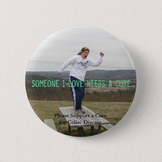 Badge Rond 5 Cm Quelqu'un bouton 1 d'amour d'I (Devant)
