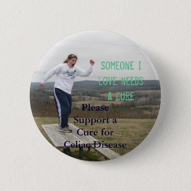 Badge Rond 5 Cm Quelqu'un bouton 2 d'amour d'I (Devant)