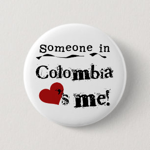 Badge Rond 5 Cm Quelqu'un en Colombie m'aime