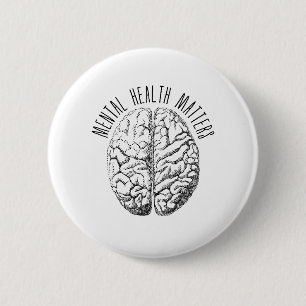 Badge Rond 5 Cm Questions de santé mentale