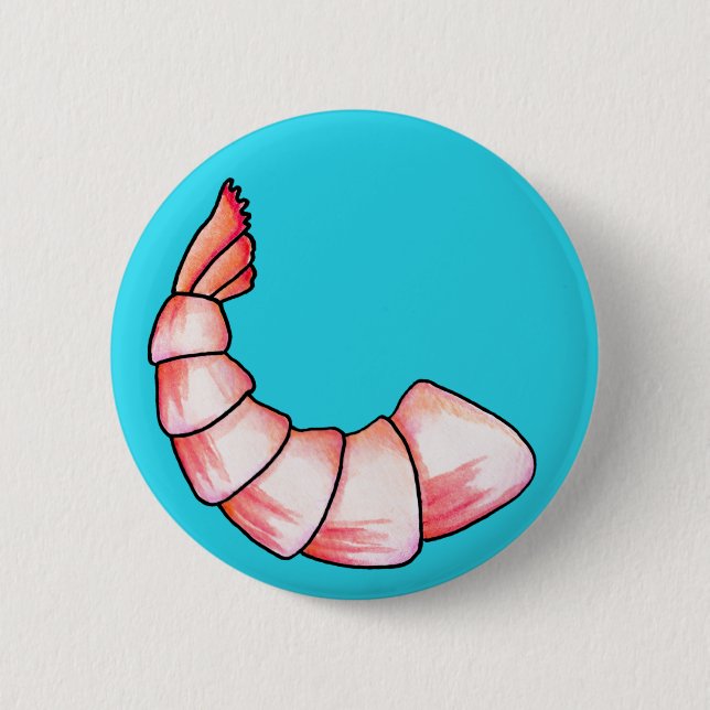 Badge Rond 5 Cm Queue de crevettes (Devant)