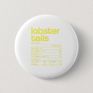 Badge Rond 5 Cm Queues de homard Nutrition Faits amusants Que