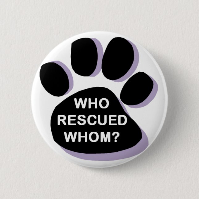 Badge Rond 5 Cm qui a secouru qui ? bouton (Devant)