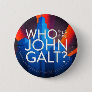Badge Rond 5 Cm Qui est John Galt ?