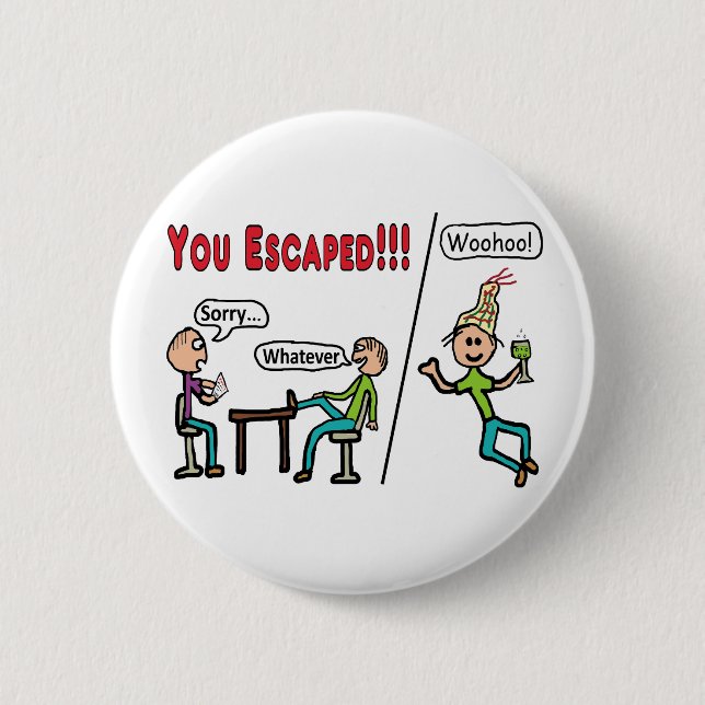 Badge Rond 5 Cm Quitter le travail (Devant)