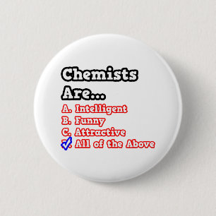 Badge Rond 5 Cm Quiz du chimiste...Plaisanterie