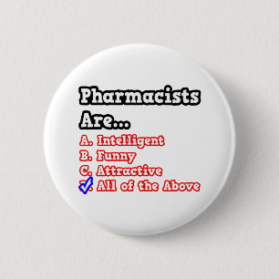 Badge Rond 5 Cm Quiz du pharmacien...Blague