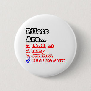 Badge Rond 5 Cm Quiz du pilote...Blague
