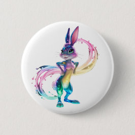 Badge Rond 5 Cm Rabbit adorable
