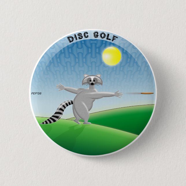 Badge Rond 5 Cm Raccoon (Devant)