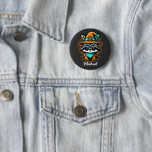 Badge Rond 5 Cm Raccoon d'Halloween mignon personnalisable