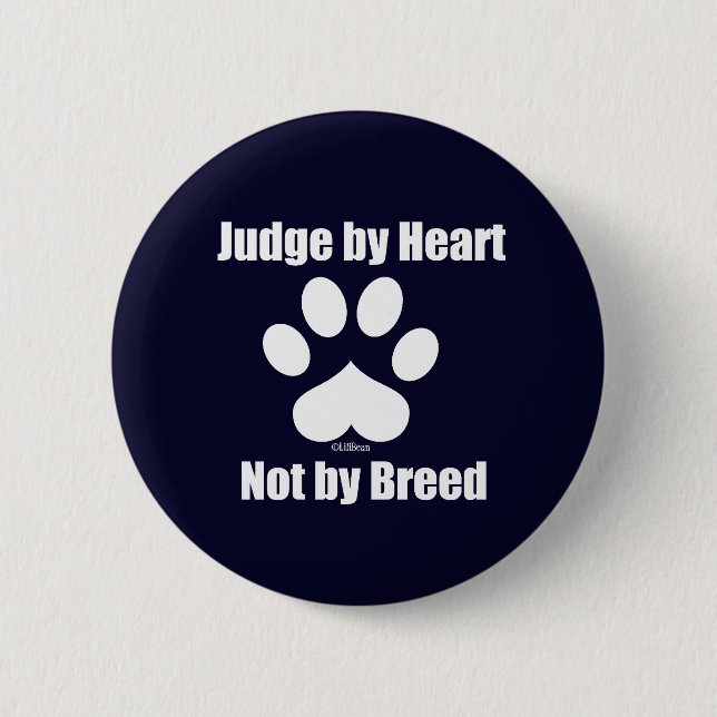 Badge Rond 5 Cm Race de coeur pas - marine (Devant)