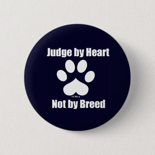 Badge Rond 5 Cm Race de coeur pas - marine