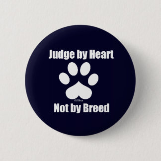 Badge Rond 5 Cm Race de coeur pas - marine