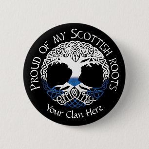 Badge Rond 5 Cm Racines écossaises