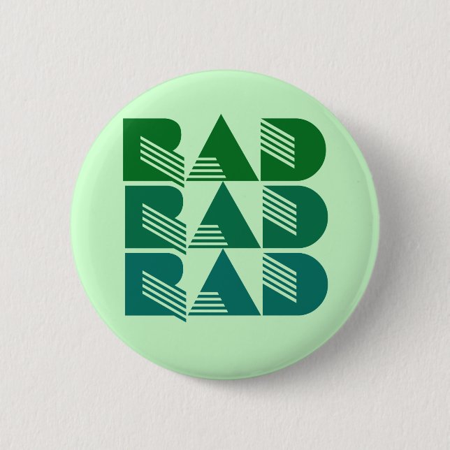 Badge Rond 5 Cm RAD des années 80 (Devant)