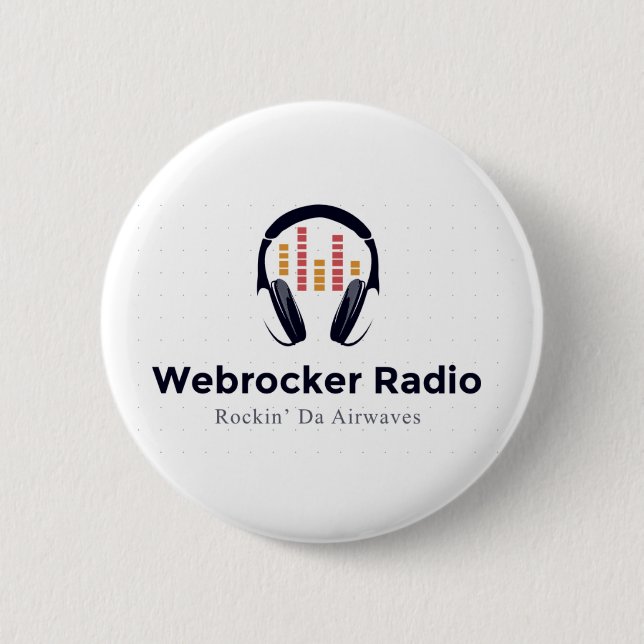 Badge Rond 5 Cm Radio Webrocker (Devant)