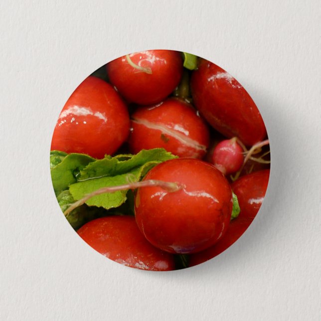 Badge Rond 5 Cm Radis rouge (Devant)