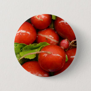 Badge Rond 5 Cm Radis rouge