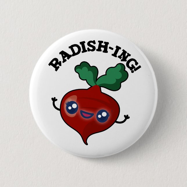 Badge Rond 5 Cm Radish-ing Funny Veggie Radish Pun (Devant)