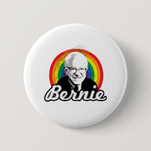 Badge Rond 5 Cm Rainbow Bernie - LGBT Politics -