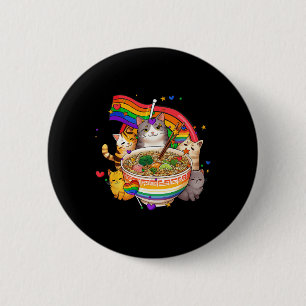 Badge Rond 5 Cm Rainbow Flag Chats Ramen Anime Mois Gay pride Lgbt
