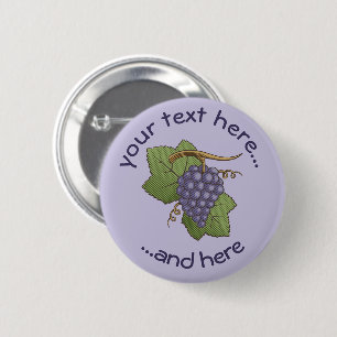 Badge Rond 5 Cm Raisins de Lilac