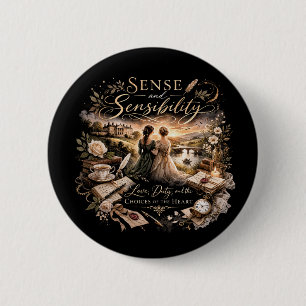 Badge Rond 5 Cm Raison et Sentiments