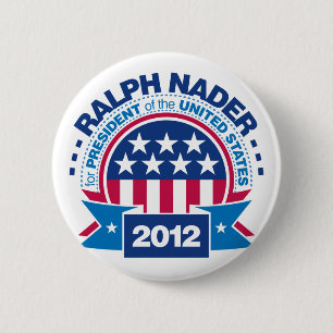 Badge Rond 5 Cm Ralph Nader pour le président 2012
