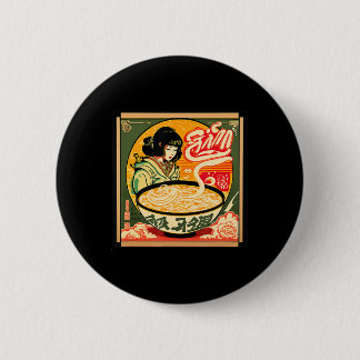 Badge Rond 5 Cm Ramen Retro Sushi Vintage Anime Style Japonais