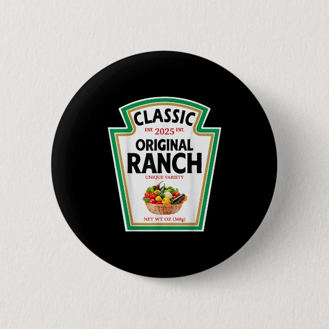 Badge Rond 5 Cm Ranch Sauce Green Salad Dressing Condiment Diy Hal (Devant)