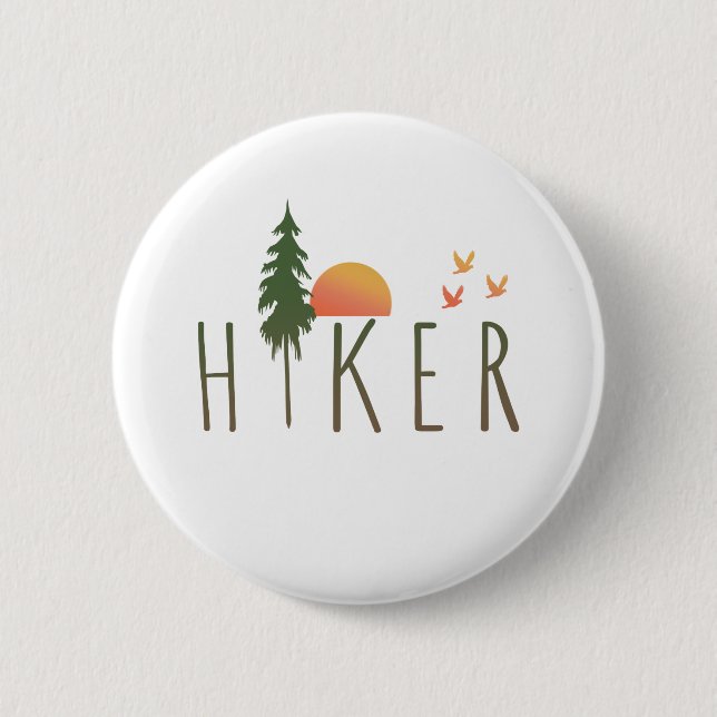 Badge Rond 5 Cm Randonneur (Devant)