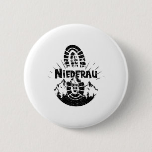 Badge Rond 5 Cm Randonneur Niederau Tyrol Autriche Vacances 